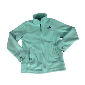 The North Face Girls Medium 10/12 Green Fleece Full Zip Jacket
